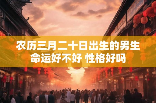 农历三月二十日出生的男生命运好不好 性格好吗