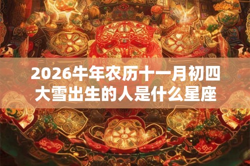 2026牛年农历十一月初四大雪出生的人是什么星座