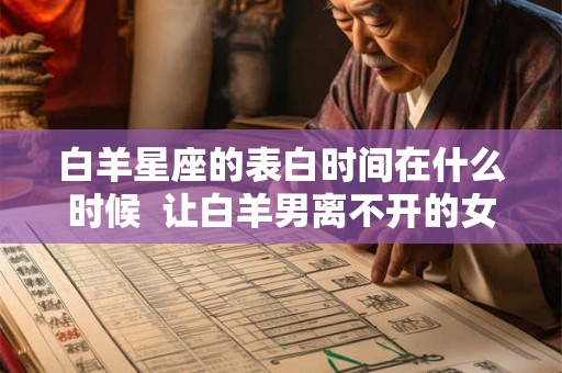 白羊星座的表白时间在什么时候  让白羊男离不开的女生