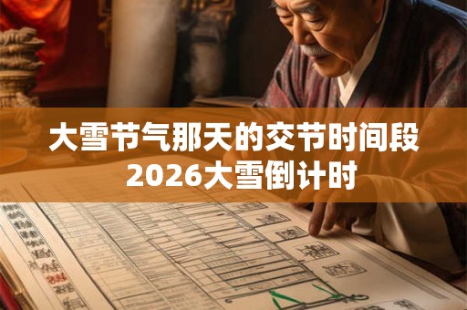 大雪节气那天的交节时间段  2026大雪倒计时