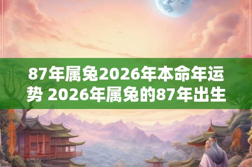 87年属兔2026年本命年运势 2026年属兔的87年出生者本命年运势如何