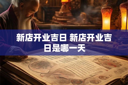 新店开业吉日 新店开业吉日是哪一天