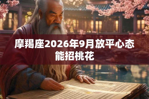 摩羯座2026年9月放平心态能招桃花 摩羯座2026年9月放平心态能招桃花