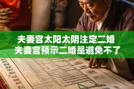 夫妻宫太阳太阴注定二婚 夫妻宫预示二婚是避免不了的吗