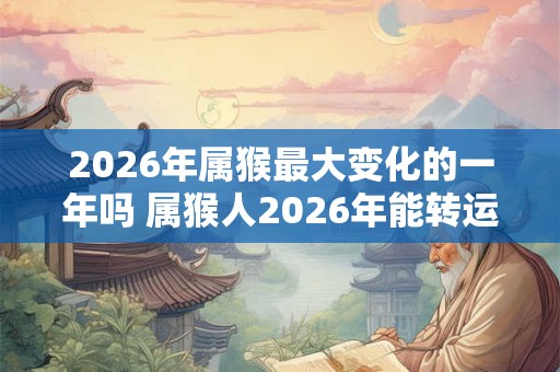 2026年属猴最大变化的一年吗 属猴人2026年能转运吗 2026年属猴最大变化的一年吗 属猴人2026年能转运吗
