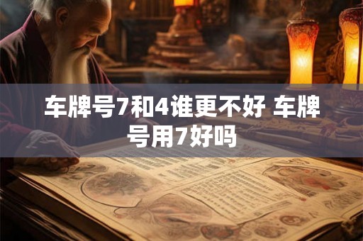 车牌号7和4谁更不好 车牌号用7好吗