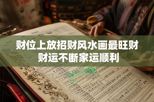 财位上放招财风水画最旺财 财运不断家运顺利