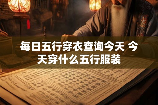 每日五行穿衣查询今天 今天穿什么五行服装
