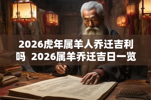 2026虎年属羊人乔迁吉利吗  2026属羊乔迁吉日一览表