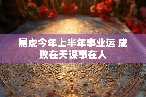 属虎今年上半年事业运 成败在天谋事在人