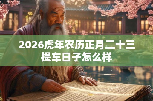 2026虎年农历正月二十三提车日子怎么样 2026虎年农历正月二十三提车日子怎么样
