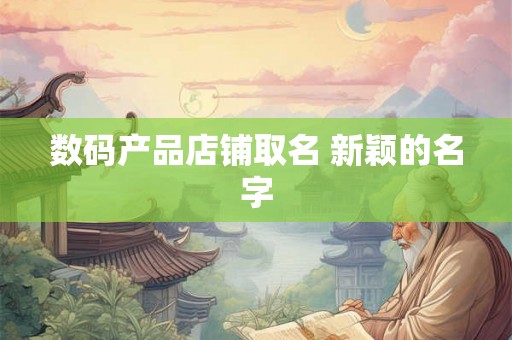 数码产品店铺取名 新颖的名字 数码产品店铺取名 新颖的名字