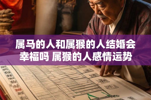 属马的人和属猴的人结婚会幸福吗 属猴的人感情运势如何