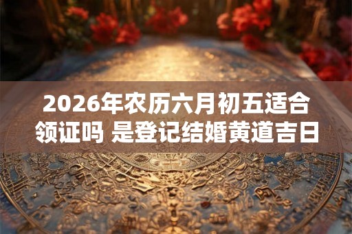 2026年农历六月初五适合领证吗 是登记结婚黄道吉日吗