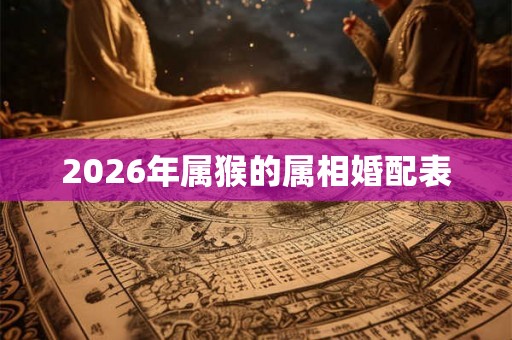 2026年属猴的属相婚配表