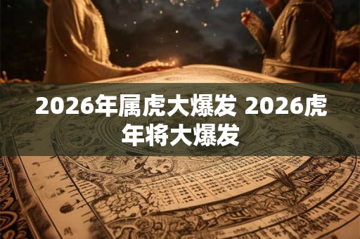 2026年属虎大爆发 2026虎年将大爆发 2026年属虎大爆发 2026虎年将大爆发
