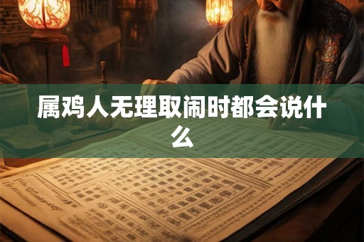 属鸡人无理取闹时都会说什么