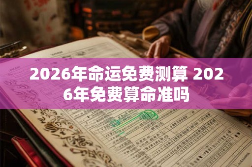 2026年命运免费测算 2026年免费算命准吗 2026年命运免费测算 2026年免费算命准吗