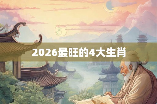 2026最旺的4大生肖