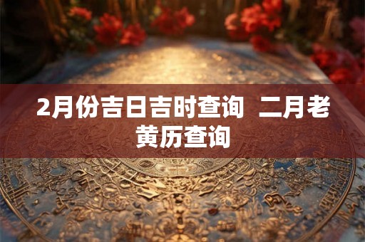 2月份吉日吉时查询  二月老黄历查询