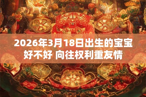 2026年3月18日出生的宝宝好不好 向往权利重友情 2026年3月18日出生的宝宝好不好 向往权利重友情