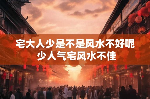 宅大人少是不是风水不好呢 少人气宅风水不佳