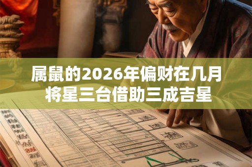 属鼠的2026年偏财在几月 将星三台借助三成吉星