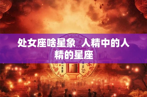 处女座啥星象  人精中的人精的星座
