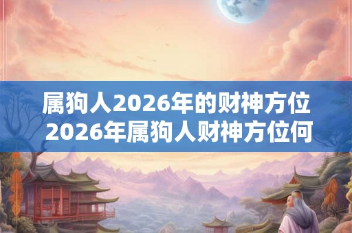 属狗人2026年的财神方位 2026年属狗人财神方位何在