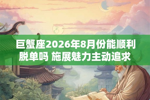 巨蟹座2026年8月份能顺利脱单吗 施展魅力主动追求 巨蟹座2026年8月份能顺利脱单吗 施展魅力主动追求