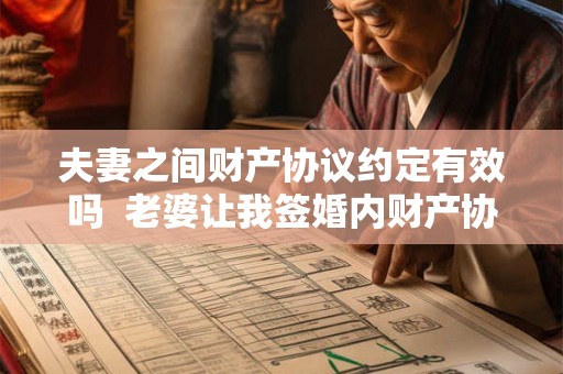 夫妻之间财产协议约定有效吗 老婆让我签婚内财产协议 夫妻之间财产协议约定有效吗 老婆让我签婚内财产协议