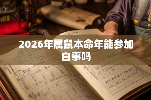 2026年属鼠本命年能参加白事吗