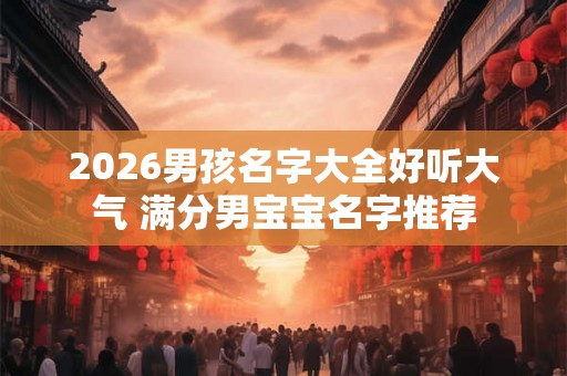 2026男孩名字大全好听大气 满分男宝宝名字推荐 2026男孩名字大全好听大气 满分男宝宝名字推荐