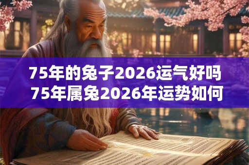 75年的兔子2026运气好吗 75年属兔2026年运势如何
