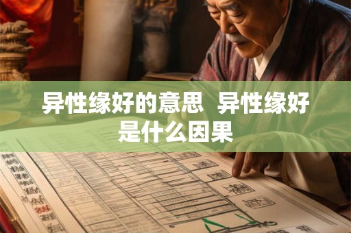 异性缘好的意思  异性缘好是什么因果