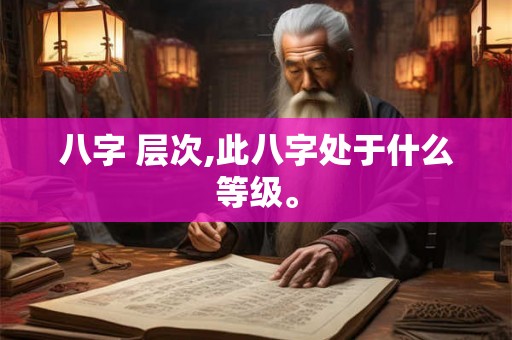 八字 层次,此八字处于什么等级。