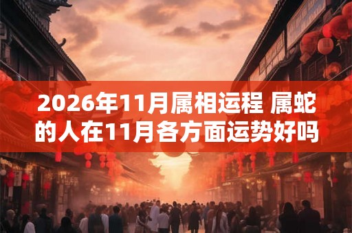 2026年11月属相运程 属蛇的人在11月各方面运势好吗