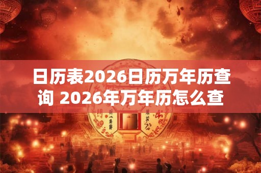 日历表2026日历万年历查询 2026年万年历怎么查 日历表2026日历万年历查询 2026年万年历怎么查