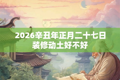 2026辛丑年正月二十七日装修动土好不好