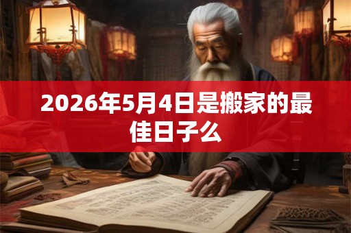 2026年5月4日是搬家的最佳日子么