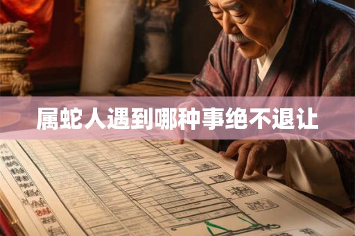 属蛇人遇到哪种事绝不退让