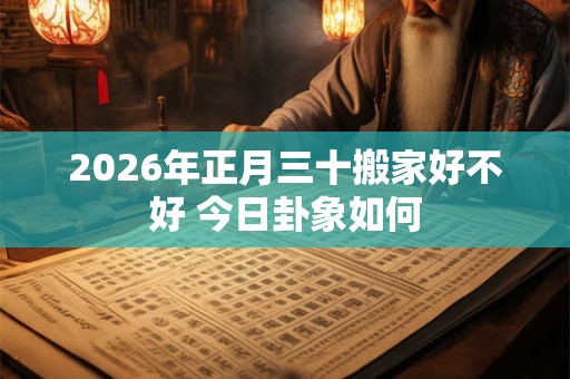 2026年正月三十搬家好不好 今日卦象如何