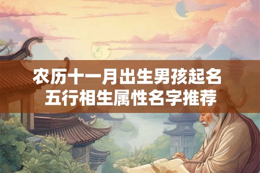 农历十一月出生男孩起名 五行相生属性名字推荐 农历十一月出生男孩起名 五行相生属性名字推荐