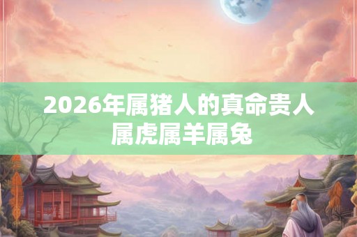 2026年属猪人的真命贵人 属虎属羊属兔