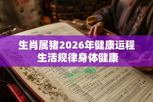 生肖属猪2026年健康运程 生活规律身体健康
