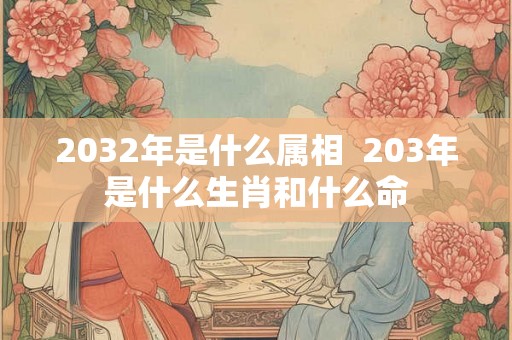 2032年是什么属相  203年是什么生肖和什么命