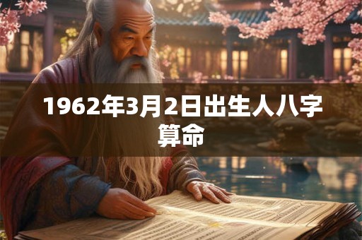 1962年3月2日出生人八字算命 1962年3月2日出生人八字算命