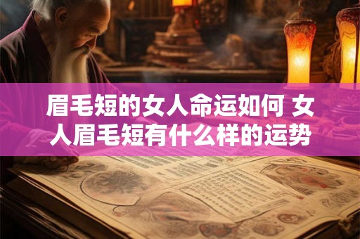 眉毛短的女人命运如何 女人眉毛短有什么样的运势