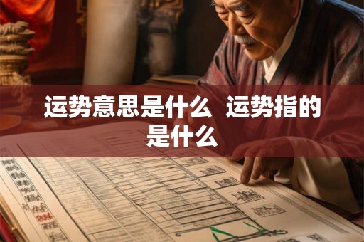 运势意思是什么  运势指的是什么