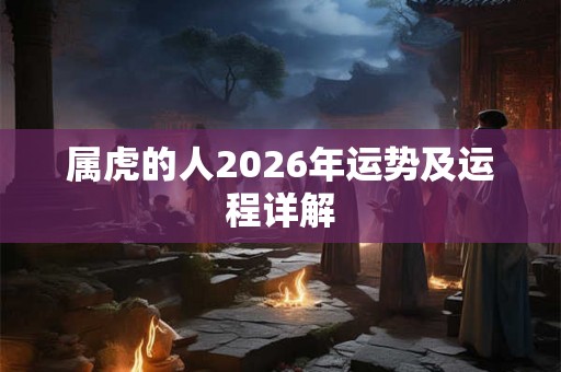 属虎的人2026年运势及运程详解
